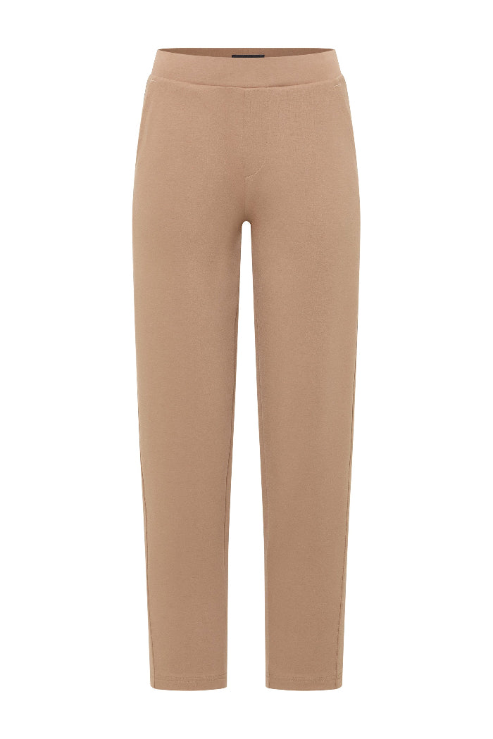 Elbsand Hose Rixa nougat, unifarben, elastischer Bund, kein Kordelzug, Gesäßtaschen