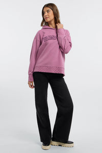 Elbsand Hoodie Tyra mauve, Kapuzenpullover, Pulli, Schriftzug, pink, unifarben