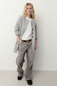 Henriette Steffensen Fleecemantel/Cardigan grey