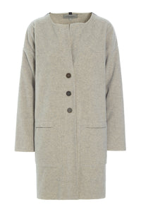 Henriette Steffensen Fleecemantel/Cardigan sand