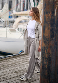 Henriette Steffensen Fleecemantel/Cardigan sand