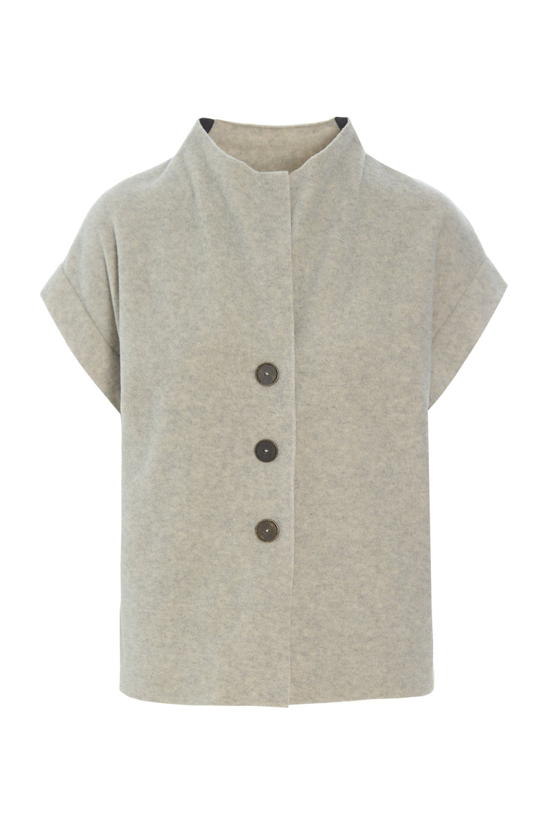 Henriette Steffensen Fleece Weste in sand