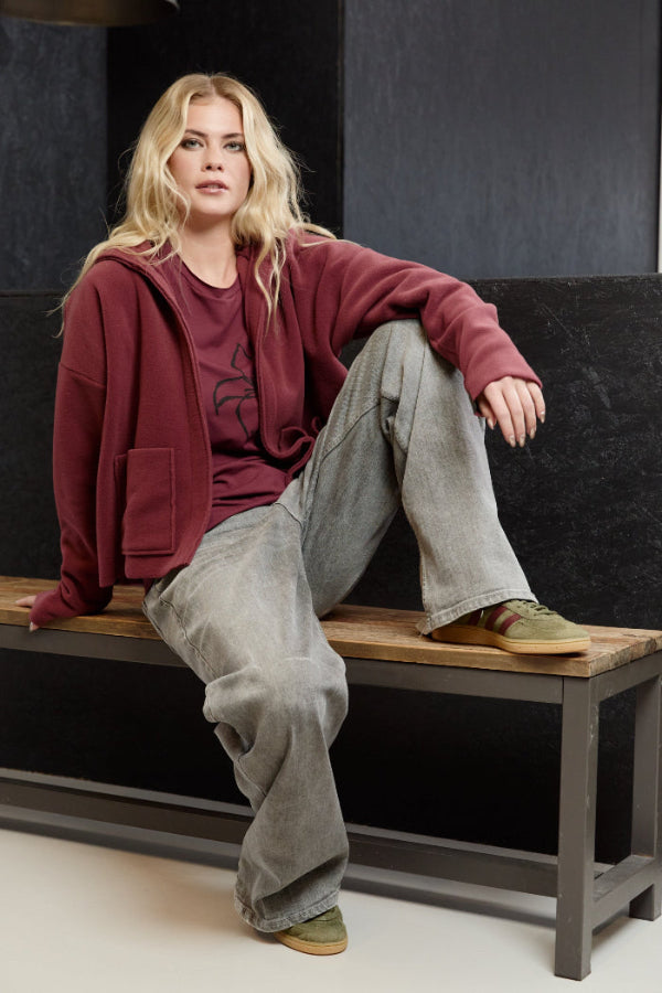Henriette Steffensen Cardigan bordeaux