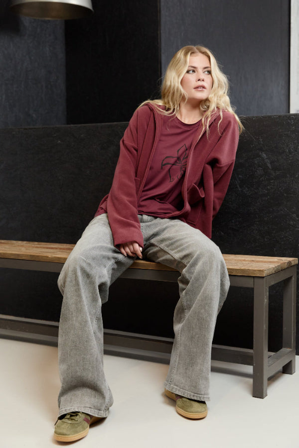 Henriette Steffensen Cardigan bordeaux
