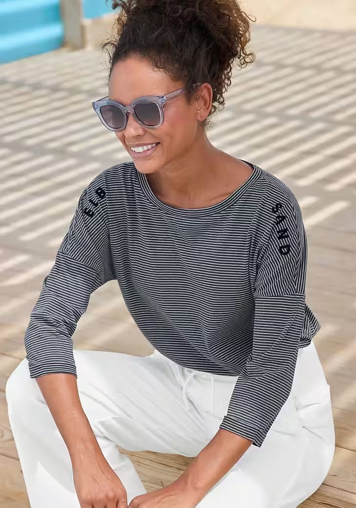 Elbsand Shirt Veera coldwater/cloud white