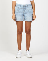 Gang Short, Jeansshorts, kurze Hose, hellblau, Umschlag, loose fit