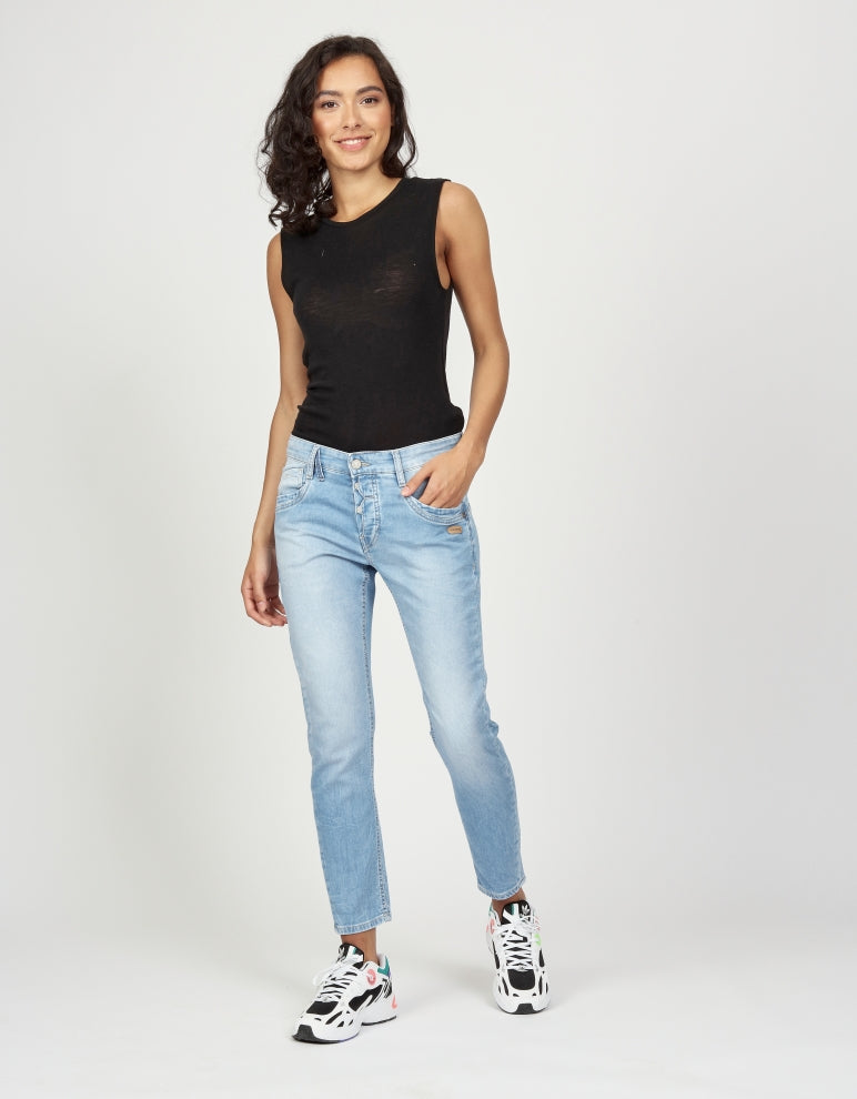 Gang Jeans 94Gerda Cropped, real blue, helle Waschung