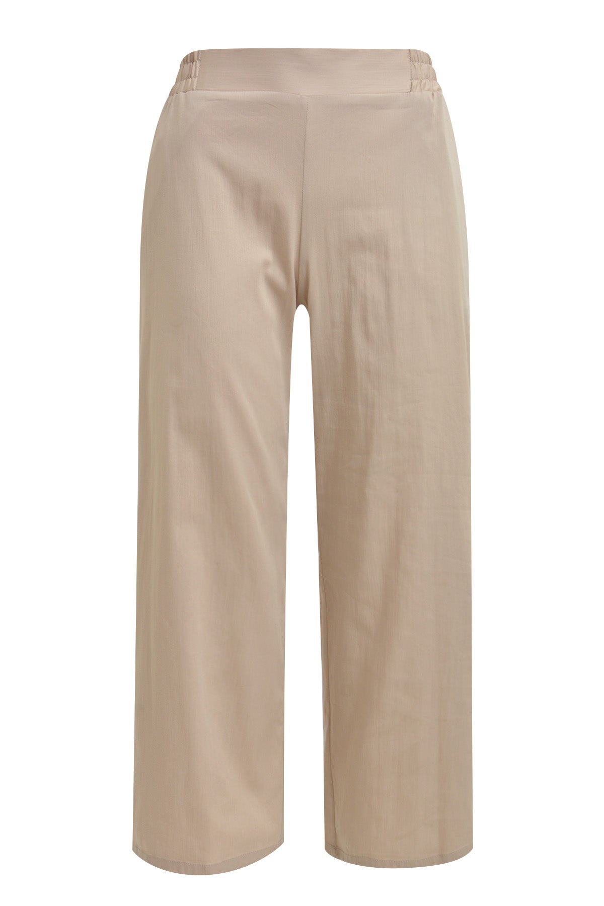 Milano Hose Cropped cream, beige, wide, Stretchbund, Gummibund, verkürzte Länge