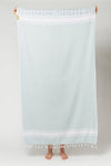 Espadrij Beachplaid, Handtuch, Strandhandtuch, menthe, mint, hellgrün, Fransen, Baumwolle