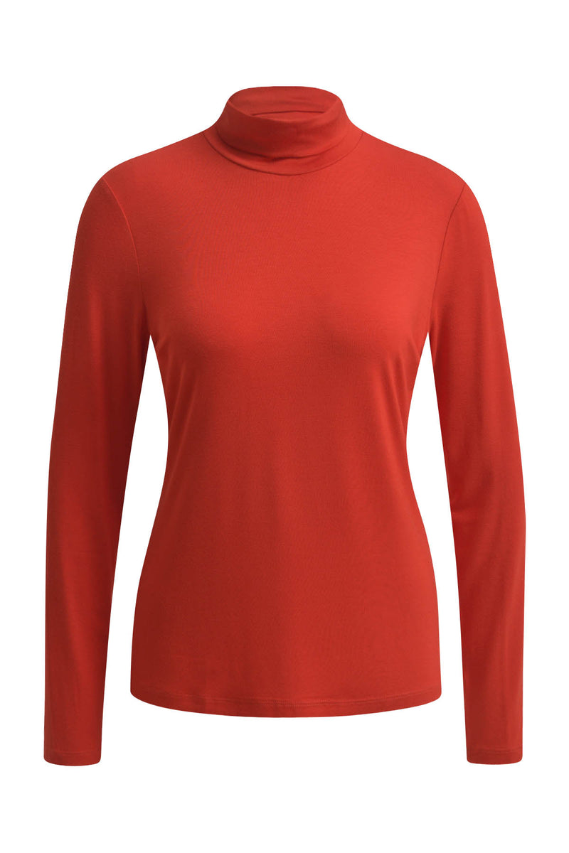 Milano Rollkragenpullover, Unterziehrolli, Turtleneck Shirt, ruby, rot