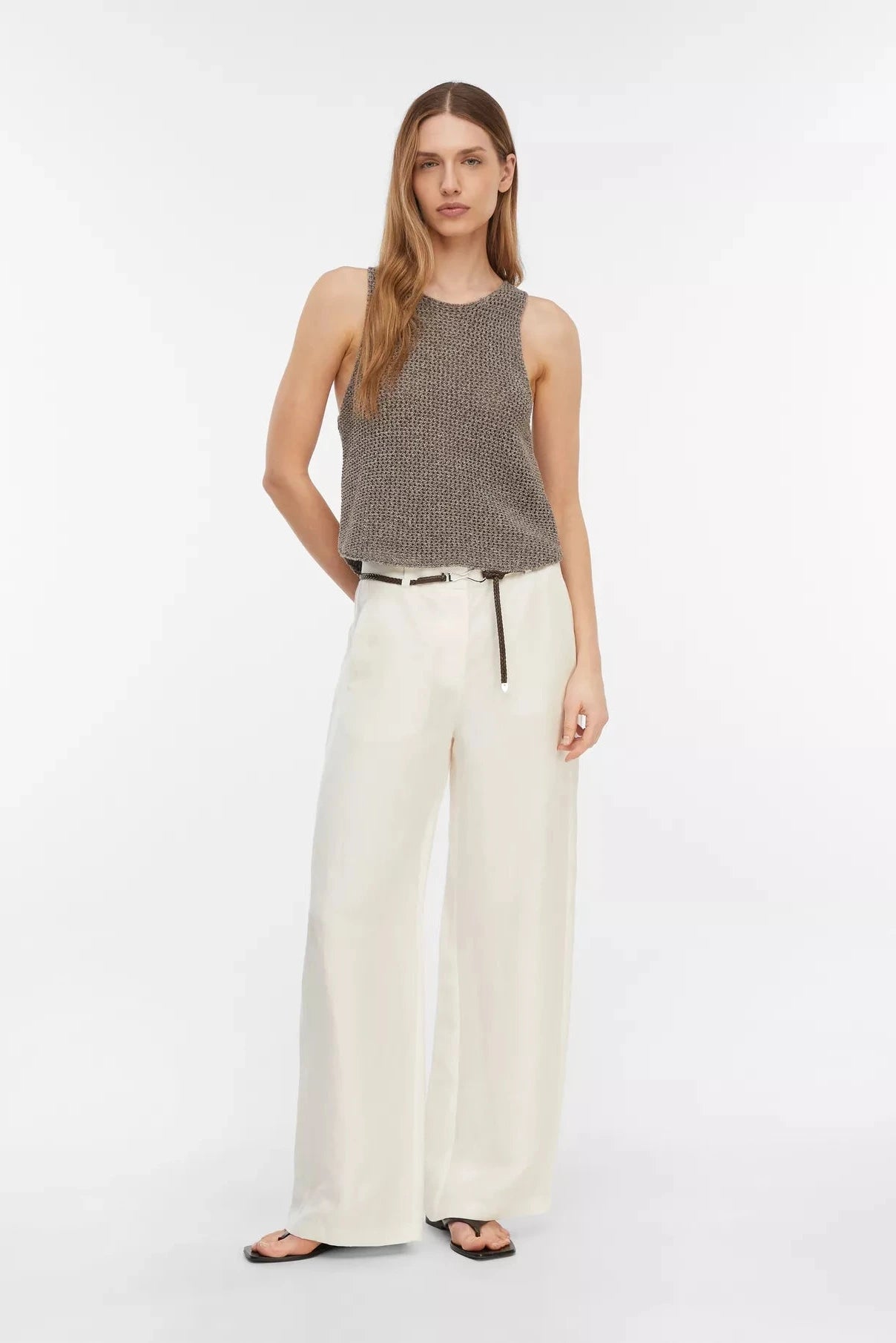 Comma Strickpullunder chocolate mounlié