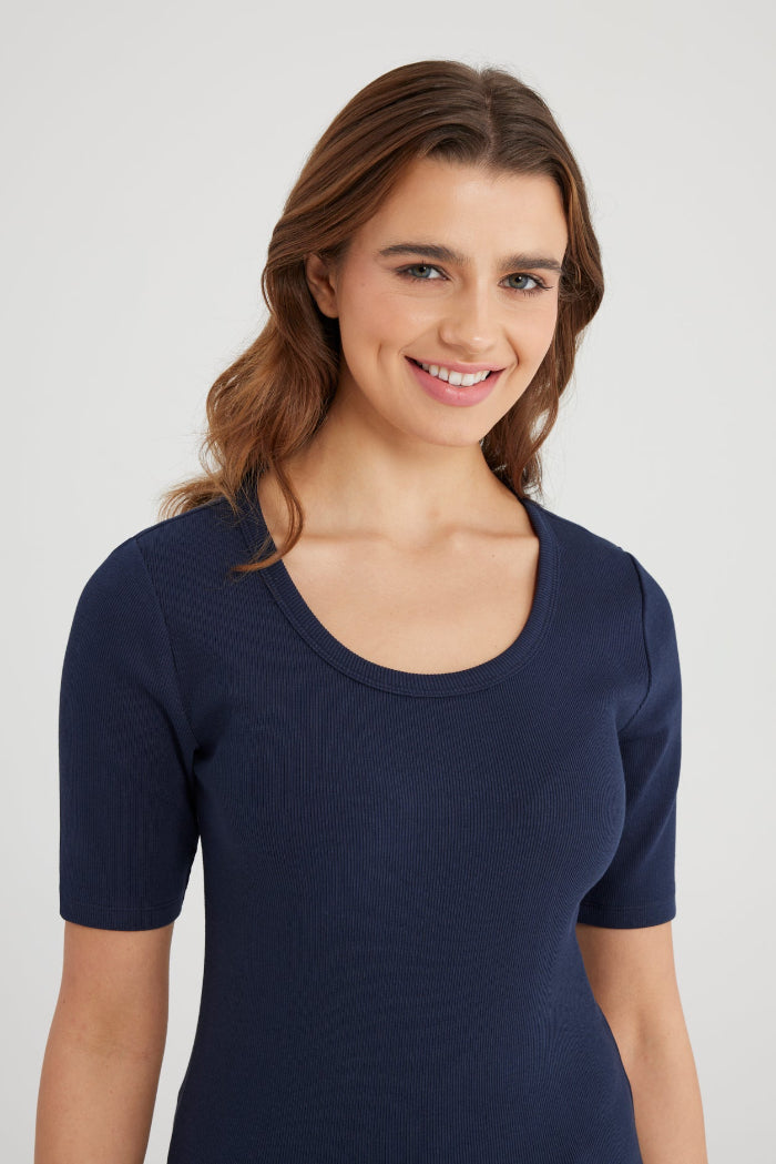 Cup of Joe T-shirt Alina navy