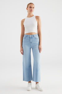 Cup of Joe Jeans Aura light blue, wide fit, high waist, verkürzte Länge (ankle length)