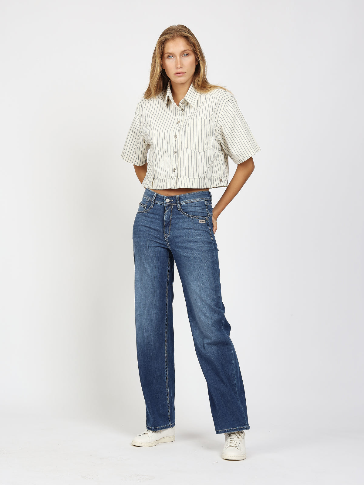 Gang Jeans 94Amelie Wide customary midblue