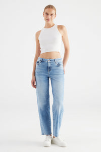 Cup of Joe Jeans Beth light blue, straight fit, high waist, verkürzte Länge (ankle length)