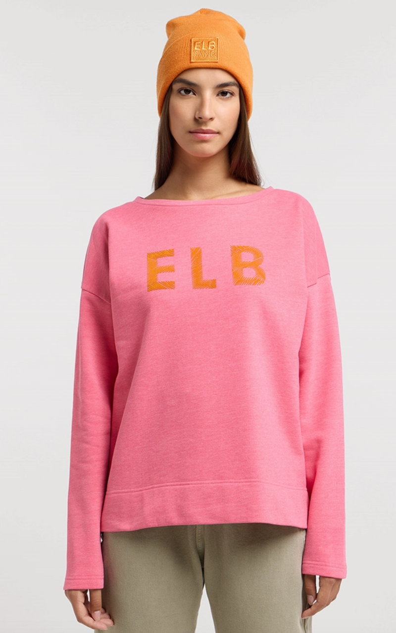 Elbsand Sweatshirt Aruna pink yarrow melange