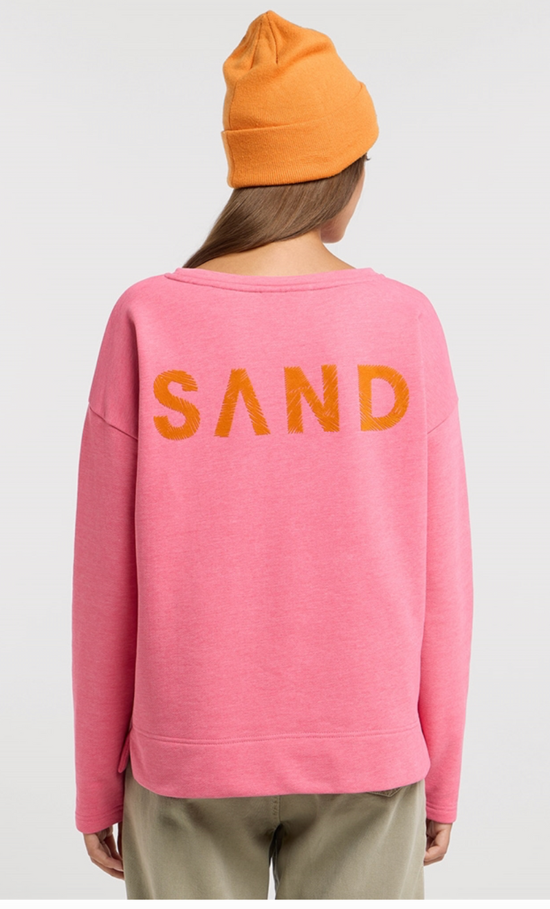 Elbsand Sweatshirt Aruna pink yarrow melange