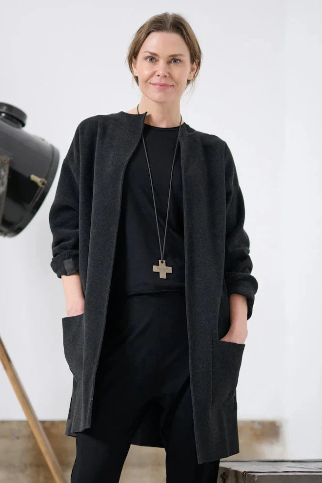 Henriette Steffensen Fleecejacke/Cardigan soft black