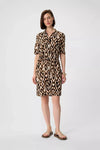 Comma Hemdblusenkleid grau/schwarz