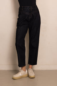 Zhrill Jeans, Hose ZHJOY, dunkelblau, blau, verkürzte Beinlänge