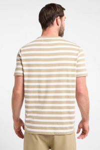 Elbsand Men T-Shirt Noe gestreift desert brown/bright white