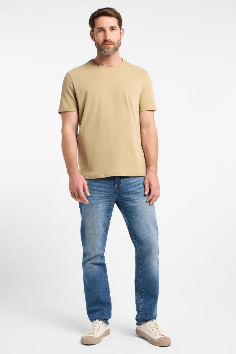 Elbsand Men T-Shirt Pave desert brown, unifarben, kurzärmlig, Rundhalsausschnitt