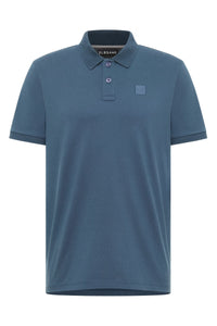 Elbsand Men Poloshirt Holms sailor blue, blau, unifarben, Knopfleiste , Kragen