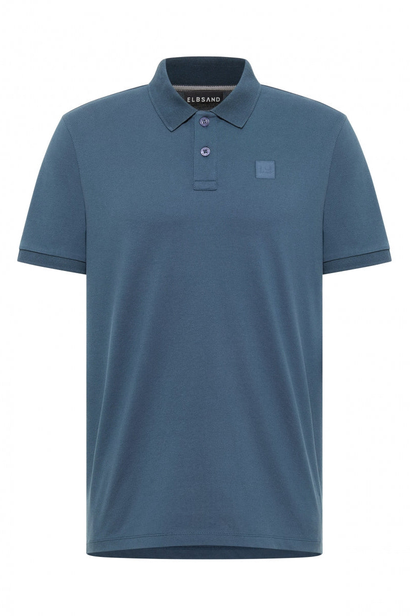 Elbsand Men Poloshirt Holms sailor blue, blau, unifarben, Knopfleiste , Kragen