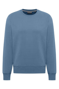Elbsand Men Sweatshirt Jannik sailor blue, blau, unifarben, Sweater, Rundhalsausschnitt, Bündchen