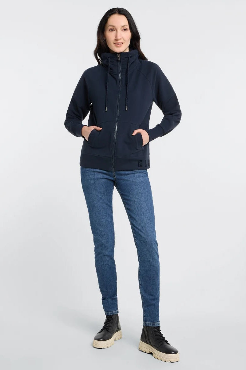 Elbsand Sweatjacke Aina coldwater, dunkelblau, blaun, Jacke, Reißverschluss, hoher Kragen