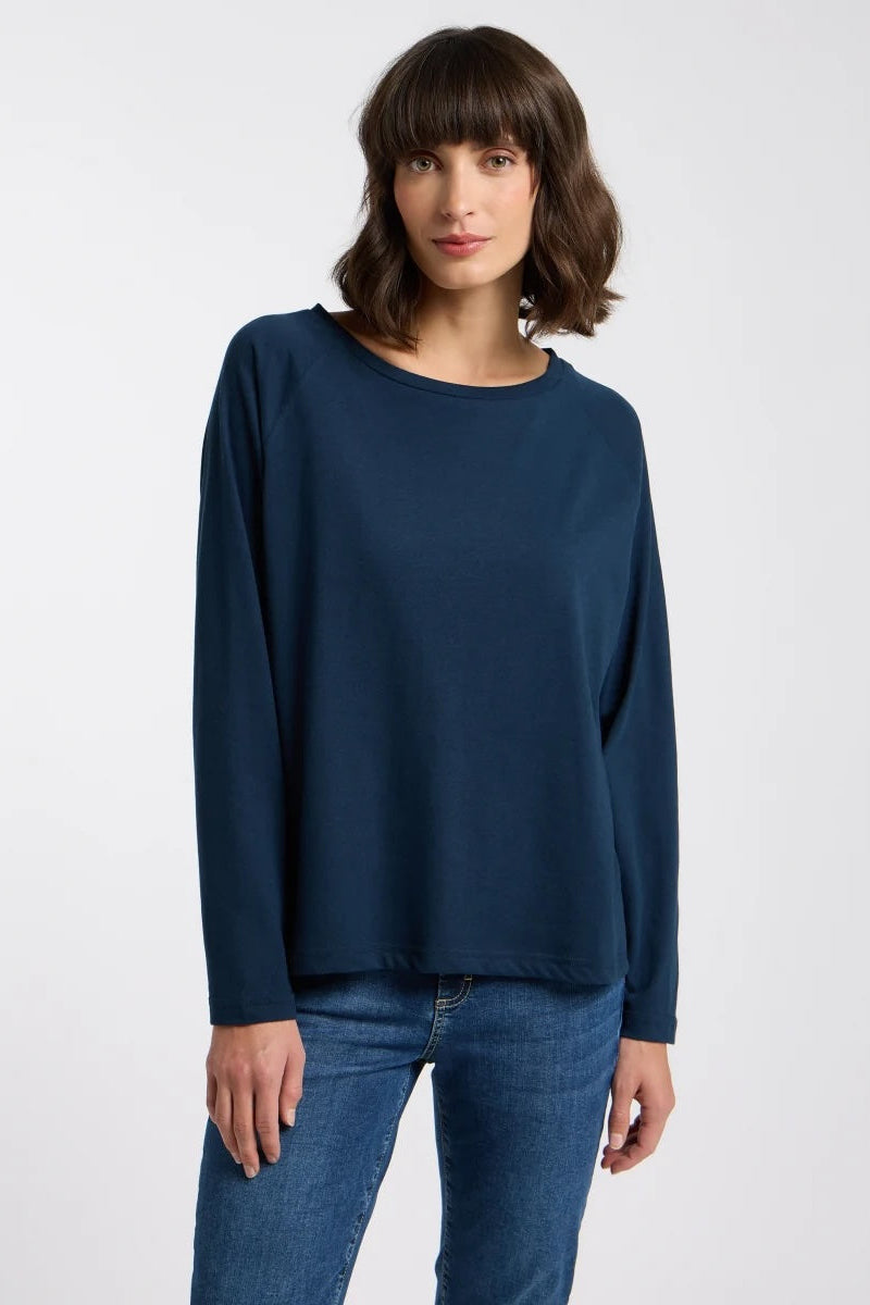Elbsand Longsleeve Tinna coldwater, dunkelblau, blau, Langarmshirt