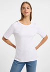 Elbsand T-Shirt Siva cloud white, Rundhalsausschnitt, unifarben, Basic, Damen