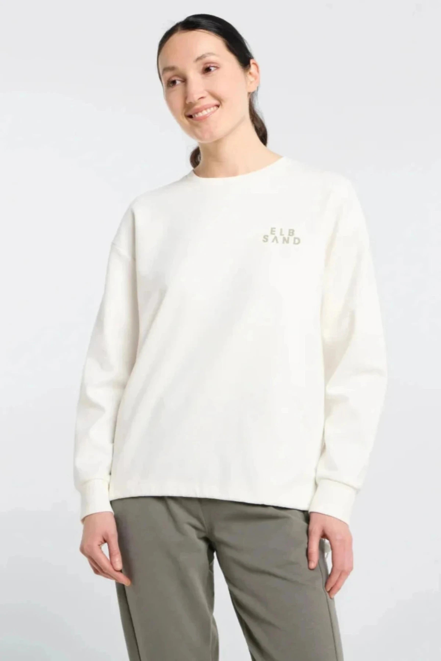 Elbsand Sweatshirt Caris coldwater/white, Sweater, Pullover, Damen, creme, off-white