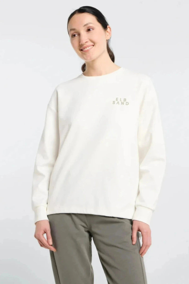 Elbsand Sweatshirt Caris coldwater/white, Sweater, Pullover, Damen, creme, off-white