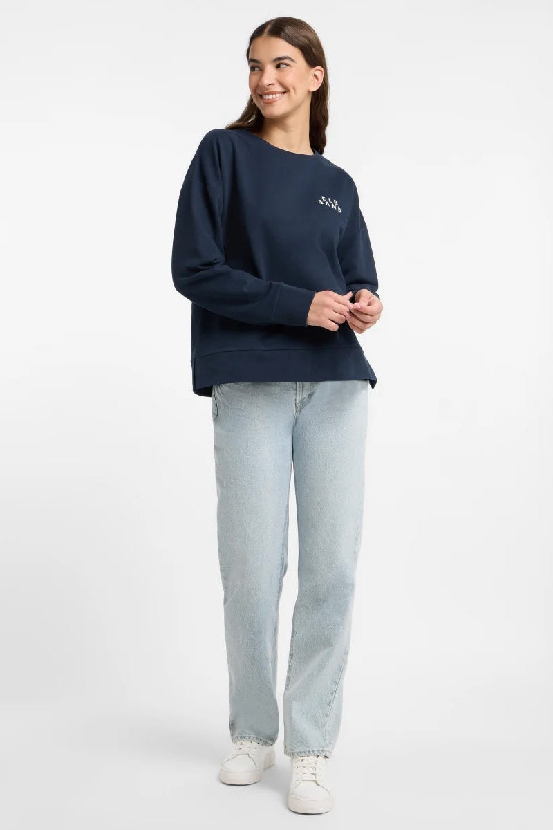 Elbsand Sweatshirt Tilla coldwater, dunkelblau, blau, Sweater, loose fit, Rundhalsausschnitt