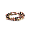 Inrosa Armband Eyga braun/weiß/rosa/gold