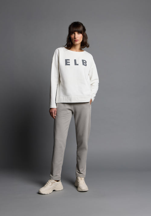 Elbsand Women Sweatshirt Alaia, cloud white, loose fit