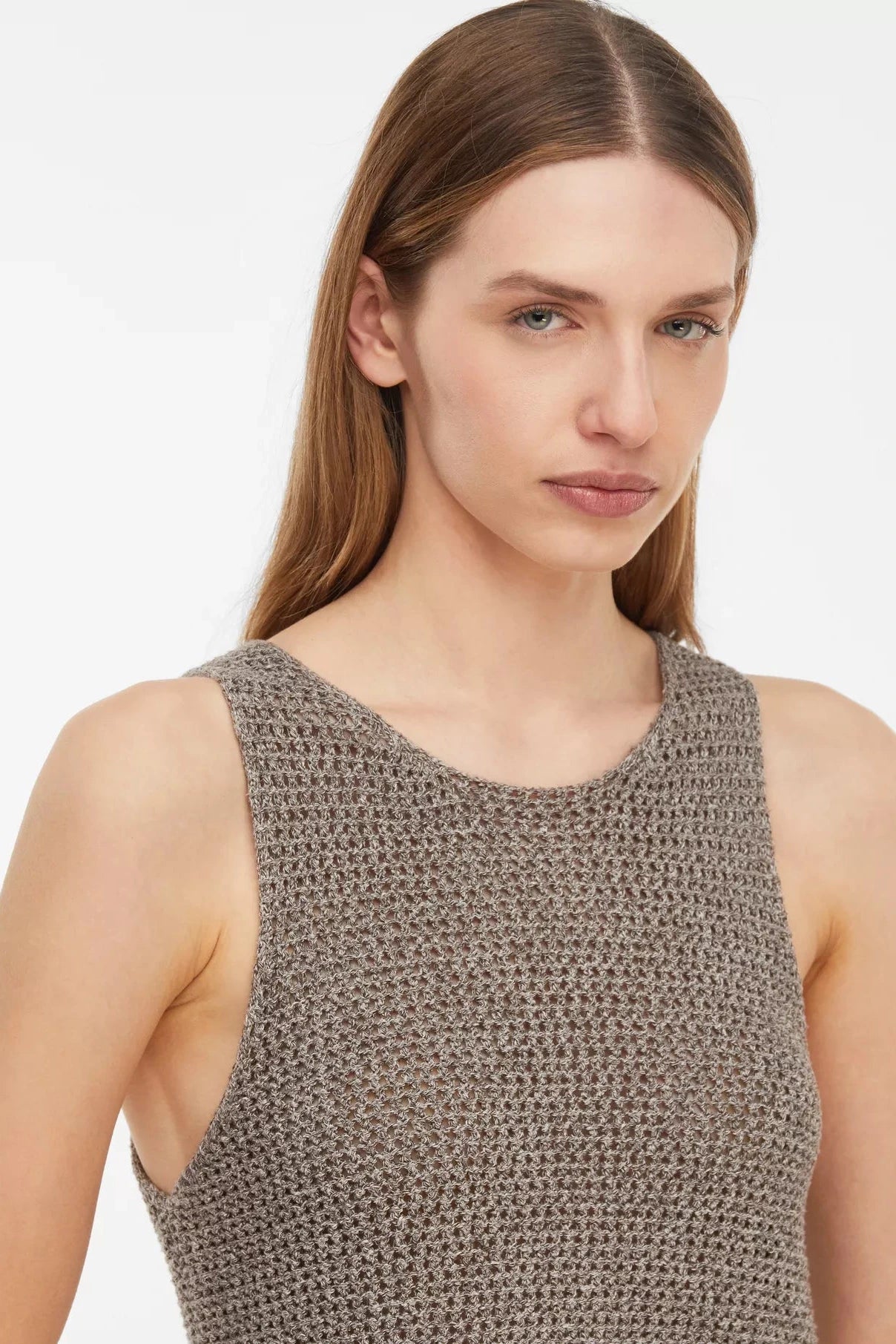 Comma Strickpullunder chocolate mounlié