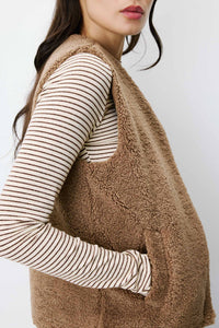 Grace & Mila Teddyweste Avery taupe