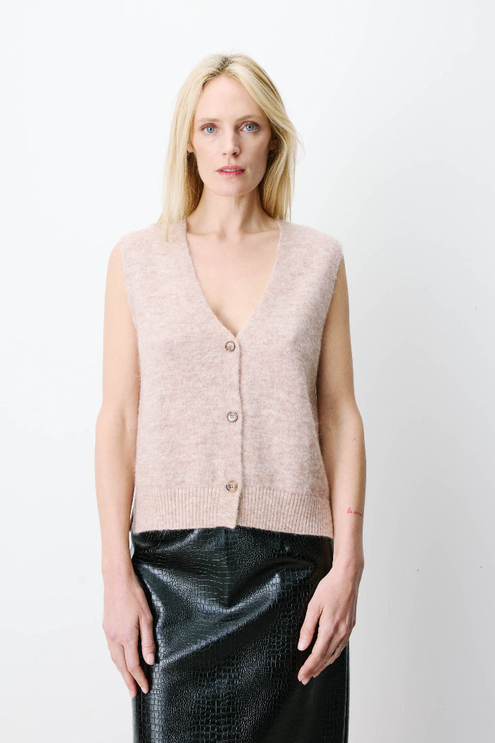 Grace & Mila Strickweste Nars beige