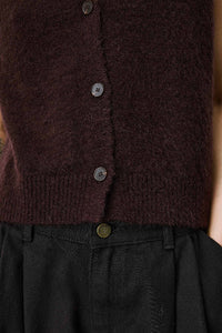 Grace & Mila Strickweste Nars chocolat