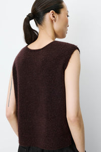 Grace & Mila Strickweste Nars chocolat