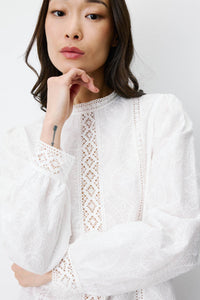 Grace & Mila Spitzenbluse Abigail ivoire/elfenbein