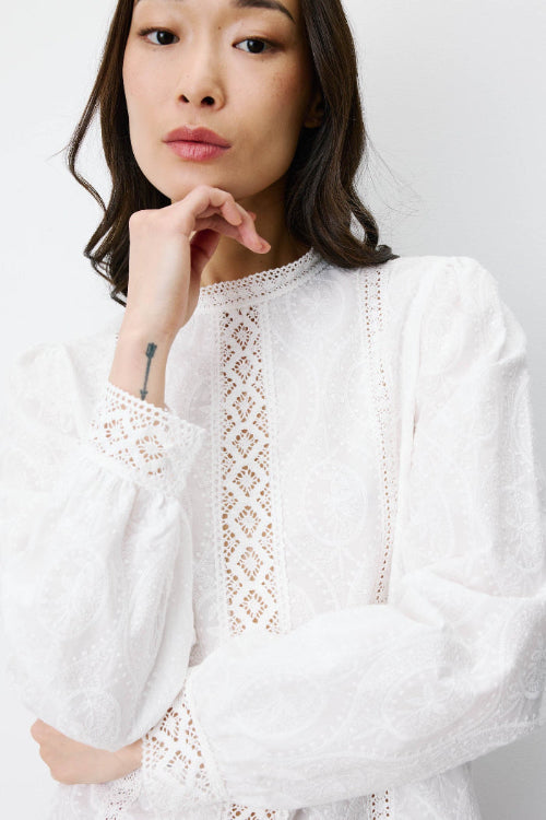 Grace & Mila Spitzenbluse Abigail ivoire/elfenbein