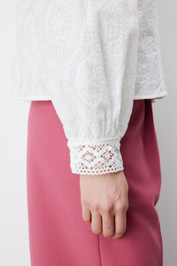 Grace & Mila Spitzenbluse Abigail ivoire/elfenbein
