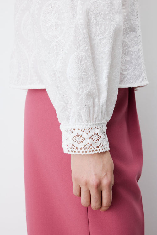 Grace & Mila Spitzenbluse Abigail ivoire/elfenbein
