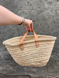 Espdrij kleine Korbtasche/Palmbasket short Handle nature