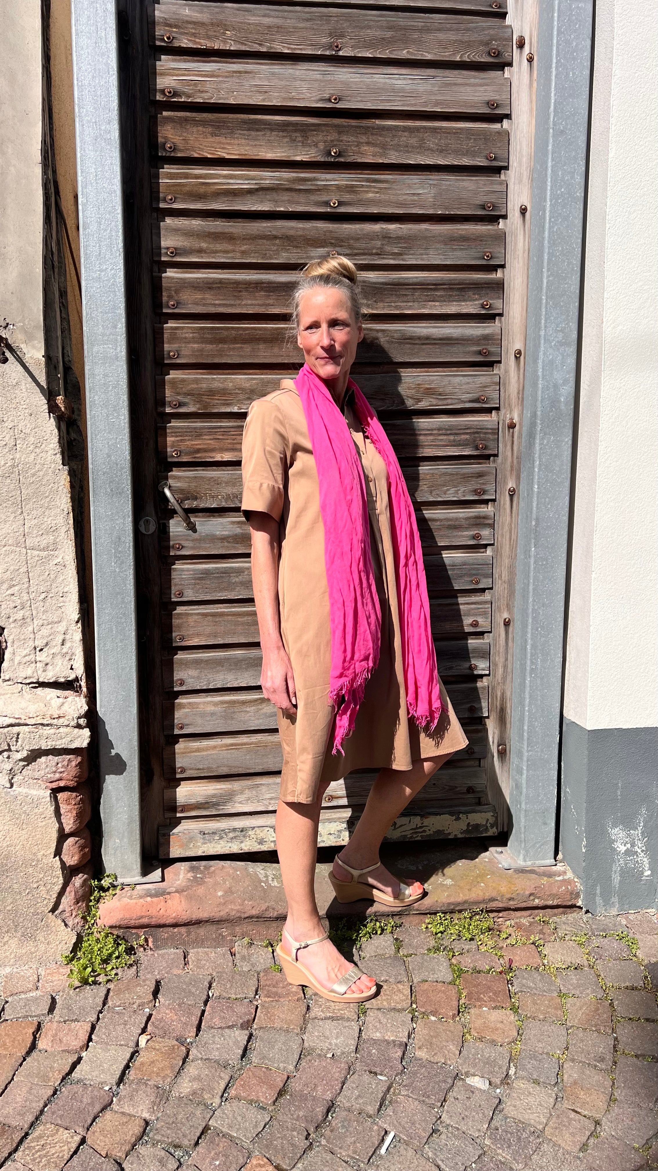 Milano Hemdblusenkleid toffee