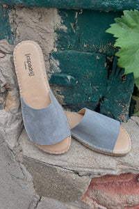 Espadrij Pantolette Plage Velours grau