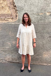 Diff Kleid Sven Leinen in  sand